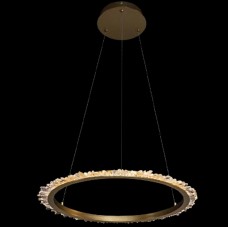 Φωτιστικό Κρεμαστό LED 34W 2700lm 230V Θερμό Φως σε Χρυσαφί Ματ CORONA